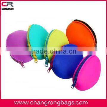 Unique New Design Standing Neoprene Silicone Zipper Zipper Handy Pouch, Smart Coin&key Case