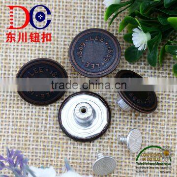 High Quality Embossed Brand Logo Metal Jeans Button for Button Jeans photo-3