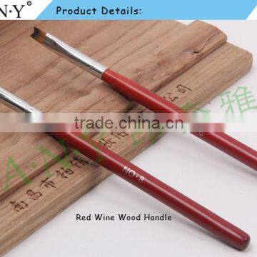ANY UV Gel Nails Design Painting Nylon Hair French Nail Brush Flat Oval Wood Handle