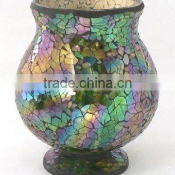 green color mosaic indoor plant pots flower vase
