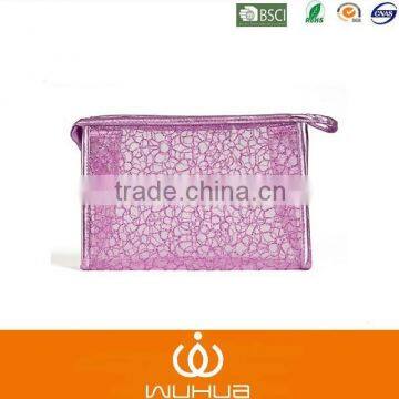 Women Cosmetic Bags Transparent Hollow Waterproof Bright Silk Dazzle Color Profusion Female Makeup Bags