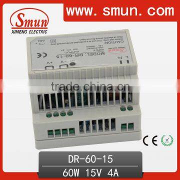 60W 15V 4A Din-Rail Switch Power Supply With CE RoHS Approved