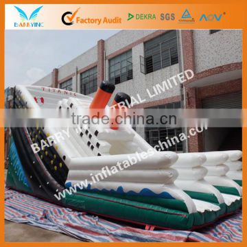 Hot sale inflatable slide titanic for kids palying