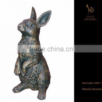 Vintage Aluminium Rabbit Sculpture