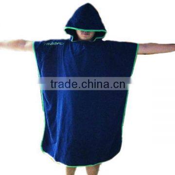 100% Plush Cotton Terry Ladies Hooded Poncho Towel Super Absorbent Hooded Lady Poncho Towel photo-3
