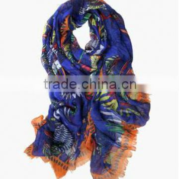 Multi-color Feather Scarf