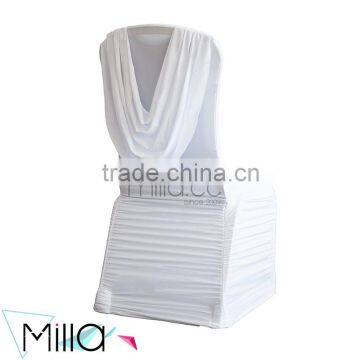 New Style Wedding Lycra Spandex Banquet Hotel Wedding Chair Cover with Valance                        
                                                Quality Choice