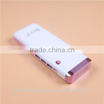 Manufacturer 15000mAh 3 USB Power Bank for Cell Phone