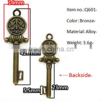 Decorative Antique Skeleton Bronze Metal Key