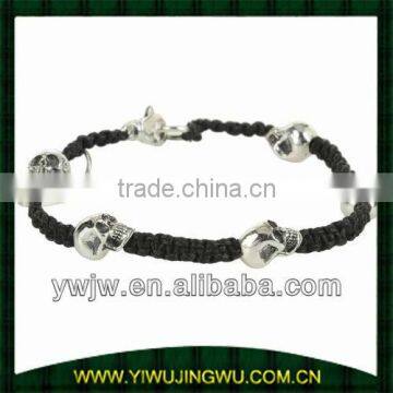 2016 new fashion skull braid bracelet (JW-G7168)