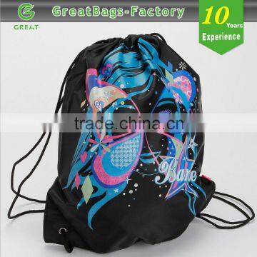 Lead Free all over print nylon drawstring backpack