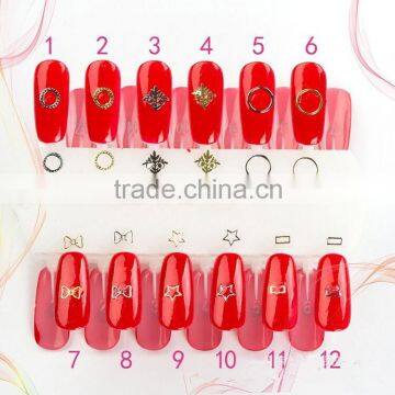 2016 Fashion 3d Copper Nail Decoration Fancy Fashion Japanese Nail Art for Teens Nail Art Metal Stud