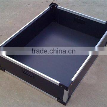 conductive folding corrugated plastic reusable box