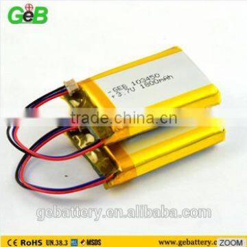GEB103450 3.7v 1800mAh lipo rechargeable li-ion prismatic battery
