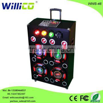 2015 portable trolley karaoke system speakers with USB