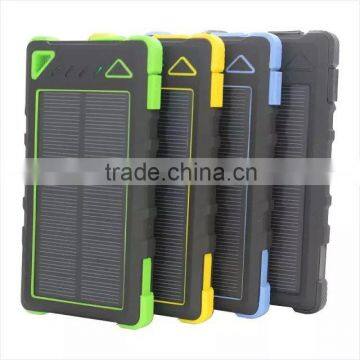 2016 Universal waterproof solar charger 10000mah solar power bank