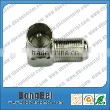 CATV F female 90 degree PAL connector