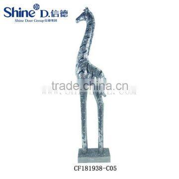 Large Resin silver Giraffe ornaments figurines for home decorations and gifts