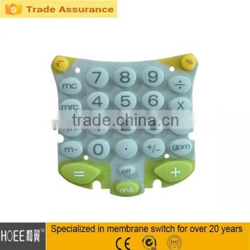 2016 new custom fashion colorful rubber keypad