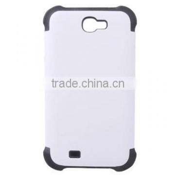 Dual-protective sublimation case for Note 2,mobile case for Samsung, case with factory price,Silicone case