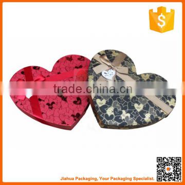 heart shaped rigid paper chocolate box with insert