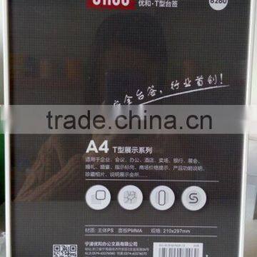 Upright Vertical Sign Holder,plastic Sign Holder, 8.5''*11'' Upright Menu Ad Frame photo-3