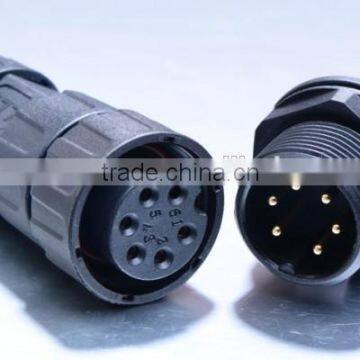 UL/TUV/SAA approved LLT M25 6 contacts wire to board connector waterproof connector