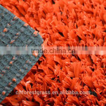 Popular red PE artificial grass for sports