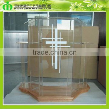 DDL-0023 ISO9001 Chinese Factory Made SGS Test Wholesale Modern Wooden Church Podium Designs