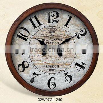 32 inch large retro style solid wood huge clocks(32W07GL-240)