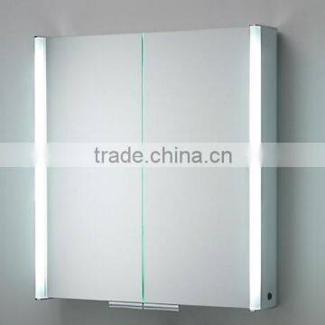 Illuminated Lamxon apartment bathroom cabinet,recessible mirror cabinet,with shaver socket and soft close doors