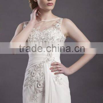 LJ6 new style A-line backless sleeveless lace beaded floor length vestido longo de festa evening dress