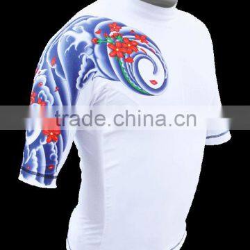 Top quality UV protection lycra swiming and breach customized rash guard vest