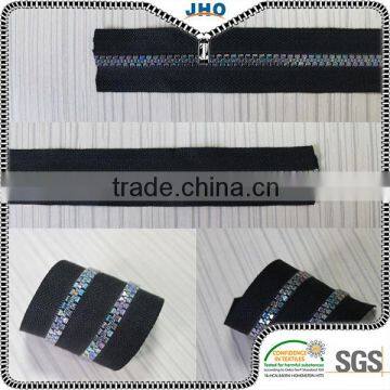 8# Plastic Derlin Resin Colorful Teeth Zipper Decorative Zippers for Garment