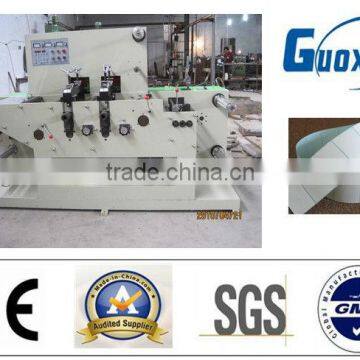 Double station/ two heads of rotary die cutting machine with slitting