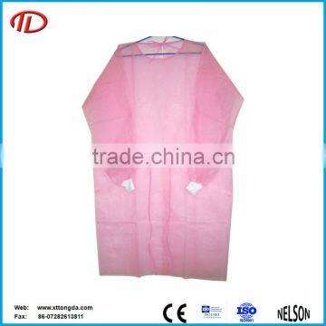 laboratory nonwoven pp+pe isolation disposable protective gown