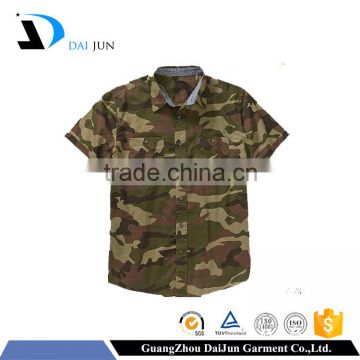 army military full priny stand collar blank camo camouflage t shirt