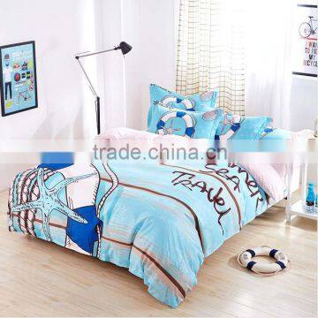 House Designer 100 Cotton Duvet Quilt Cover With Pillow Sky Color Carton Sea Capton Bedding Set photo-1