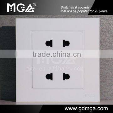 MGA A9 Series 10A 2 gang 2-pin multiple power socket