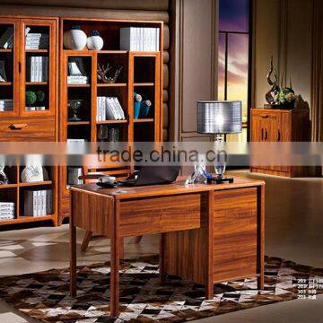 modern bookcase with wooden study table set design