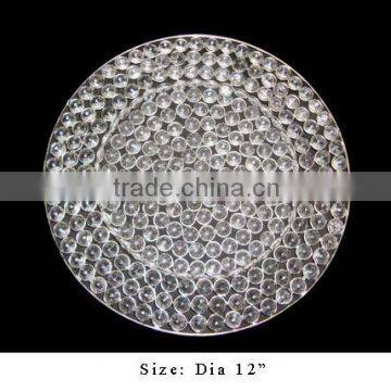 Hot charger plate crystal charger plate for sale