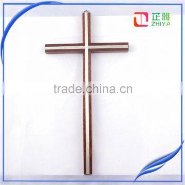 Copper Bar Inlayed Wooden Religious Cross