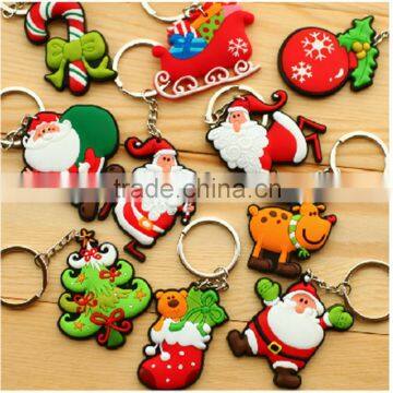 DIY Classic fashion rubber key chain,christmas key chain rings bulk