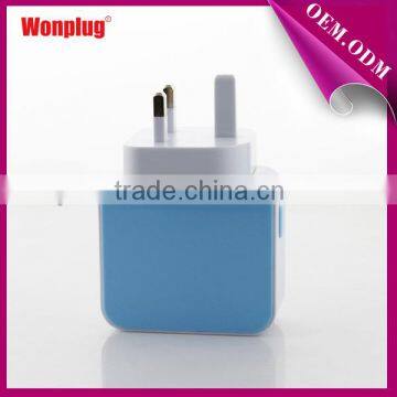 3.1A Singapore, Malaysia travel iphone 5 charger with UK plug