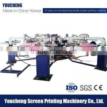 Multi color rubber ink t shert automatic silk screen printing machine price