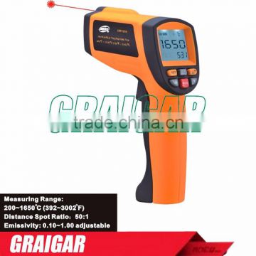 Non-contact IR Digital Infrared Thermometer with Laser GM1650 - 50~ 1650 C + Wholesale