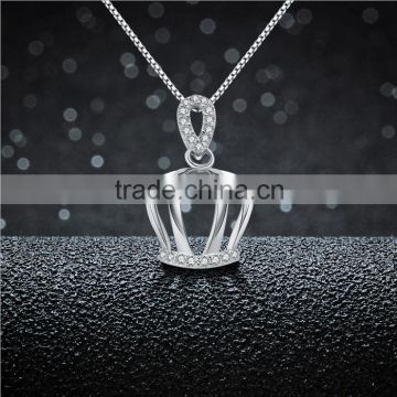 SCI094 fashion design hollow out crown pendant