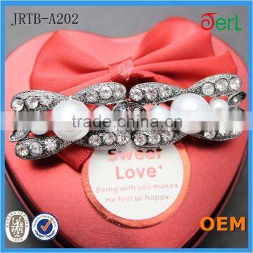 double heart rhinestone ribbon slider