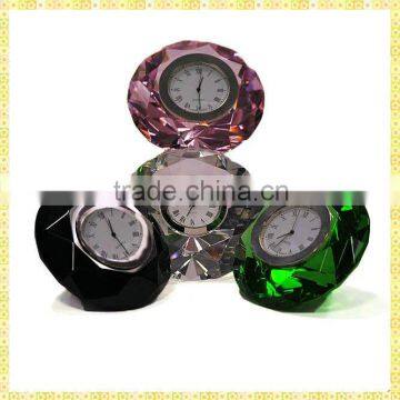 Wholesale Exquisite Diamond Cheap Crystal Clock For Wedding Guest Takeaway Souvenirs