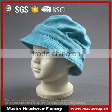 High quality Custom cotton twill washed bucket hat with water print